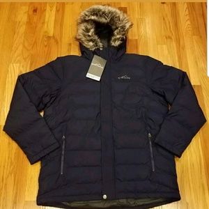 Eddie Bauer Boundary Pass Down Parka Jacket Blue